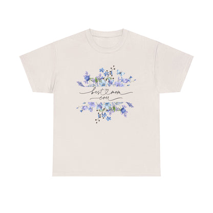 Blue floral Mama Colorful Unisex Heavy Cotton Tee