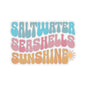 Saltwater Seashells Sunshine Kiss-Cut Stickers