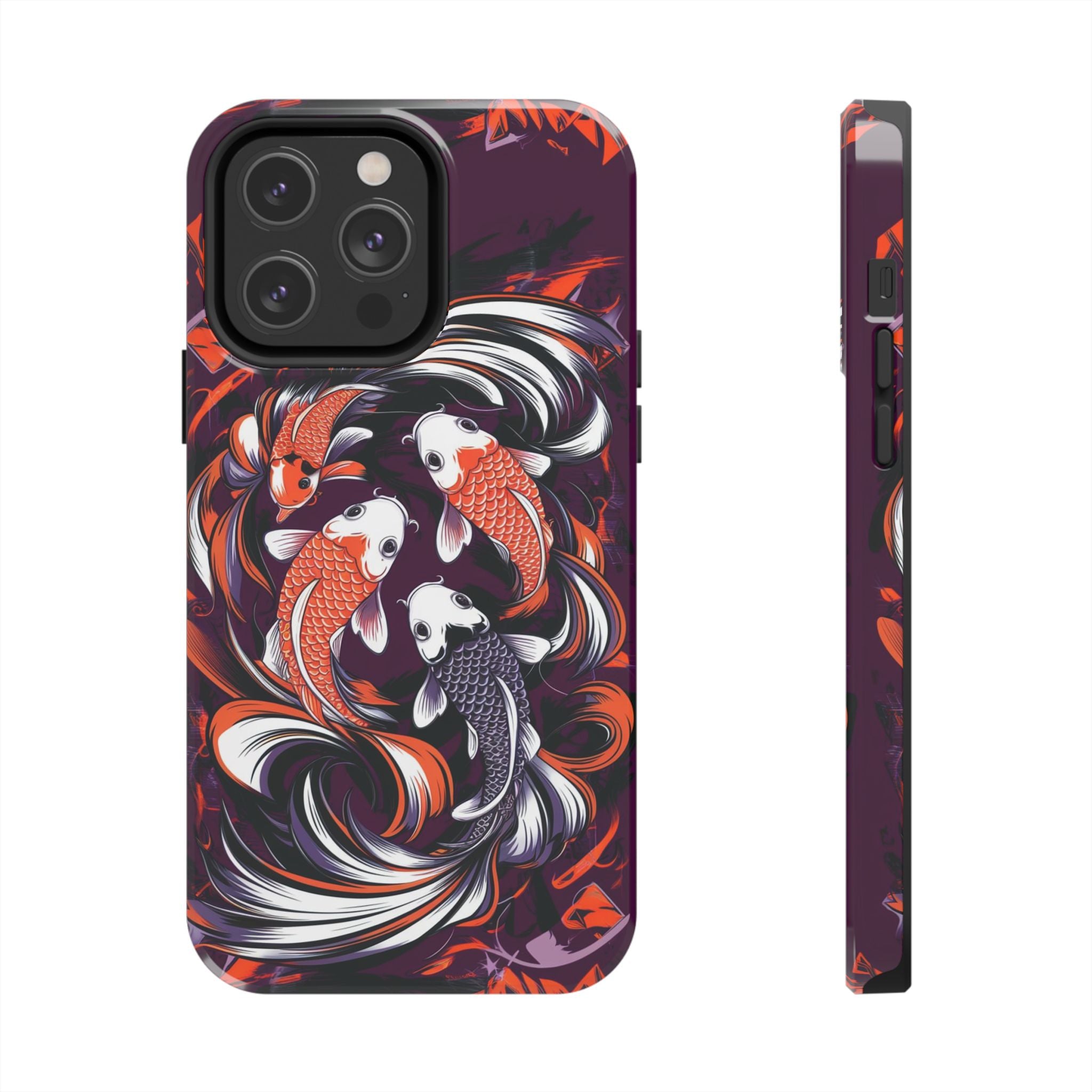Koi Fish Purple - Tough Case for iPhone 14, 15, 16 - Spruced Roost
