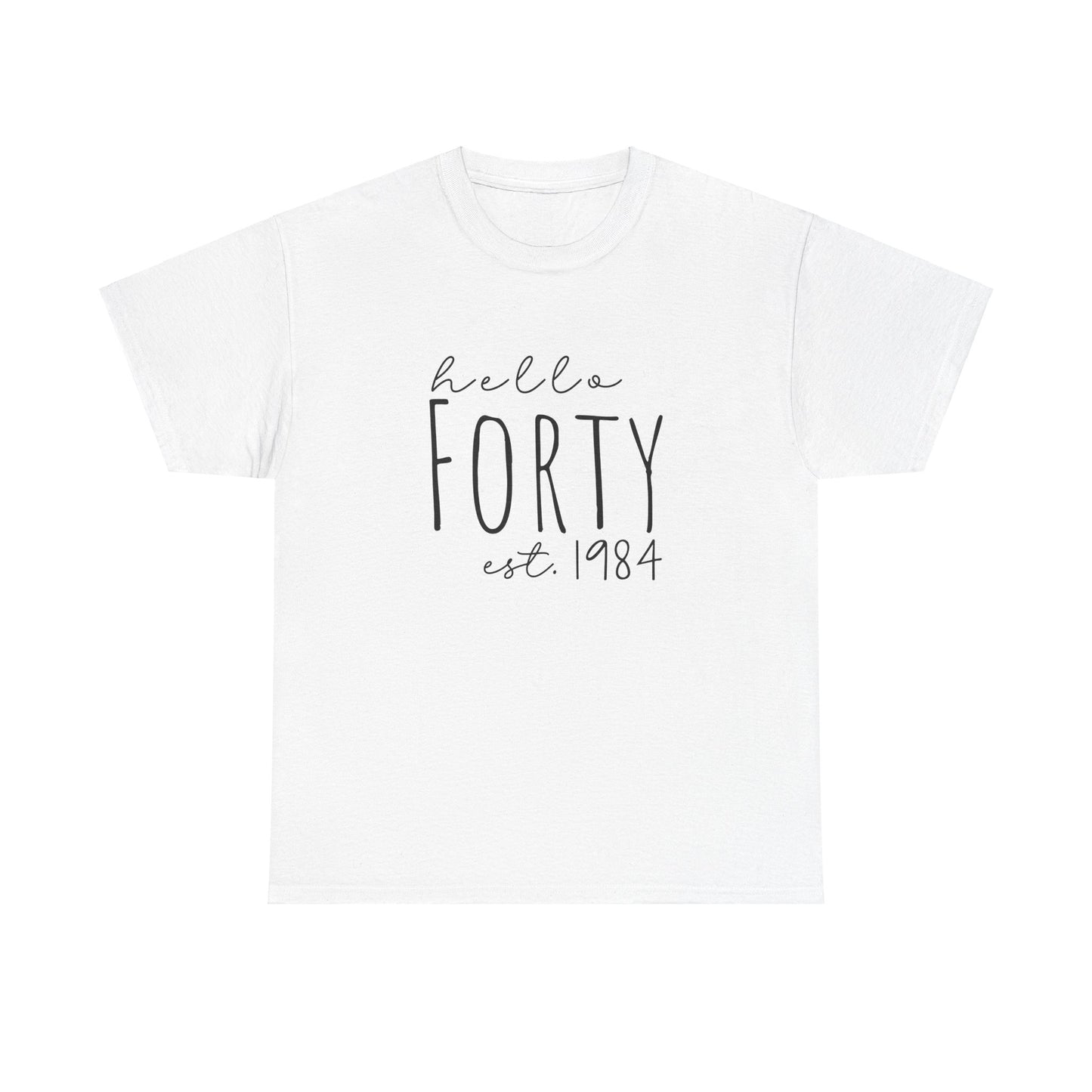 Forty Black & White Unisex Heavy Cotton Tee