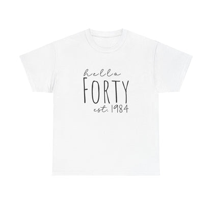 Forty Black & White Unisex Heavy Cotton Tee