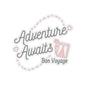 Adventure Awaits Bon Voyage Paris France Kiss-Cut Stickers