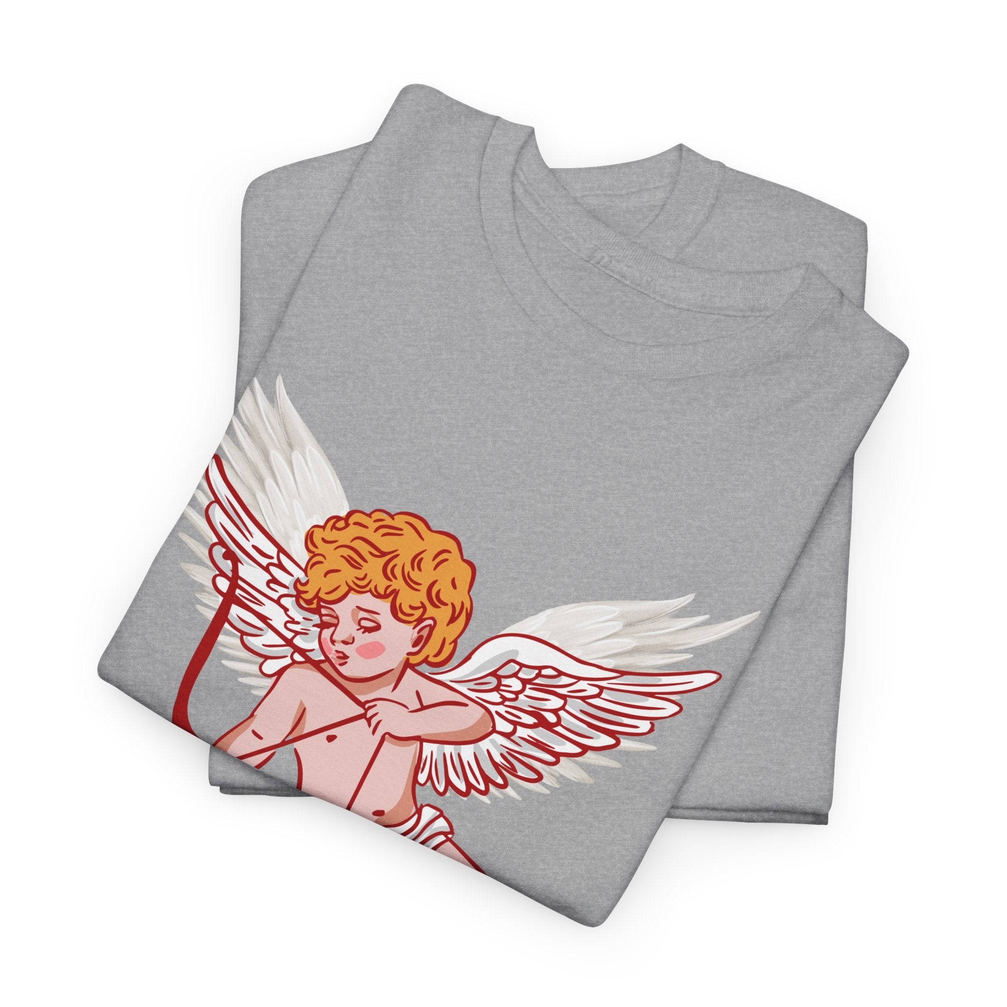 Cupid Inspired Unisex Heavy Cotton Tee - 'I’d Hit That' Graphic Shirt