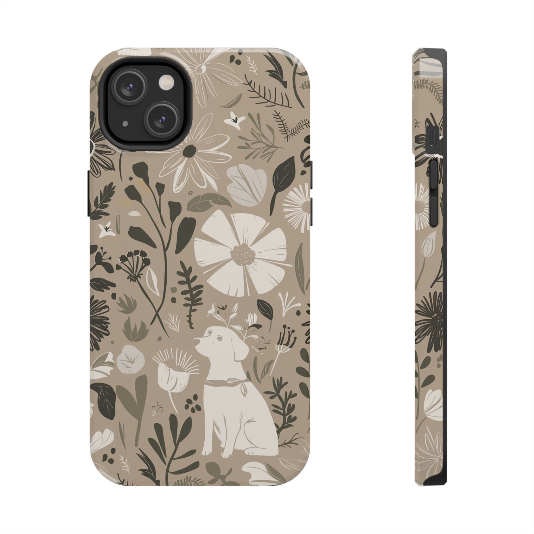 Natural Flower Dog - Tough Case for iPhone 14, 15, 16 - Spruced Roost