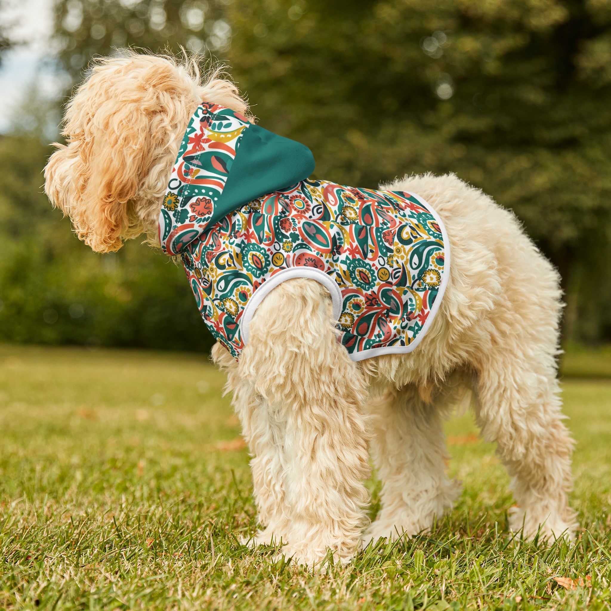 Paisley Persimmon Pet Hoodie