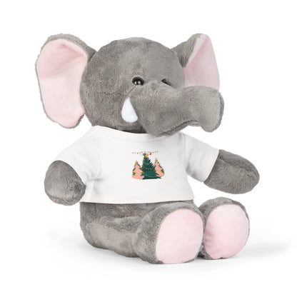 Christmas Plush Toy with T-Shirt - Warm & Cozy Xmas - Bear, Sheep, Bunny Elephant