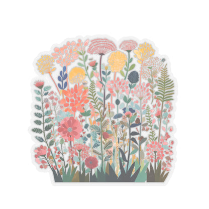 Wildflowers Blooming Kiss-Cut Stickers