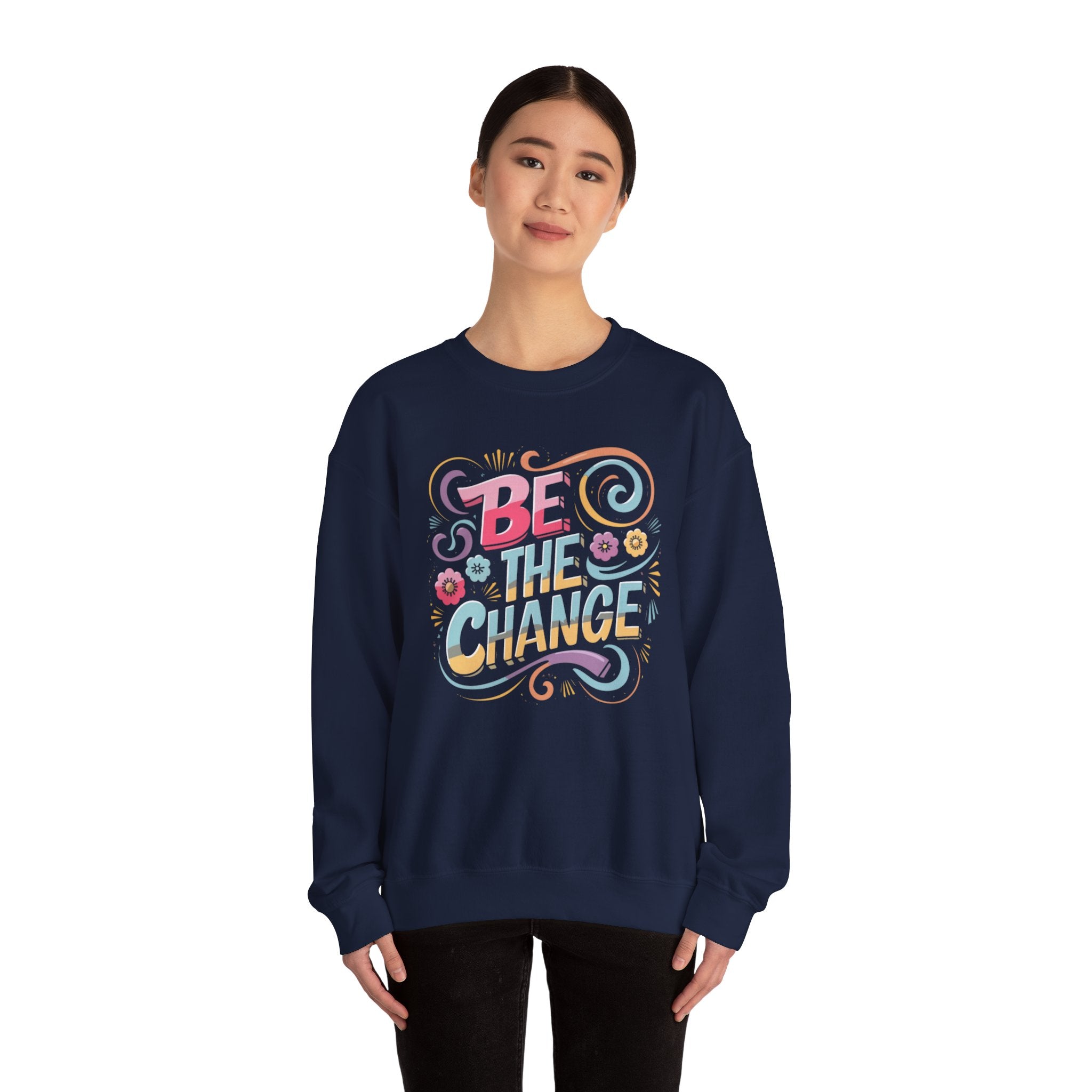 Be the Change - Unisex Heavy Blend™ Crewneck Sweatshirt - Spruced Roost