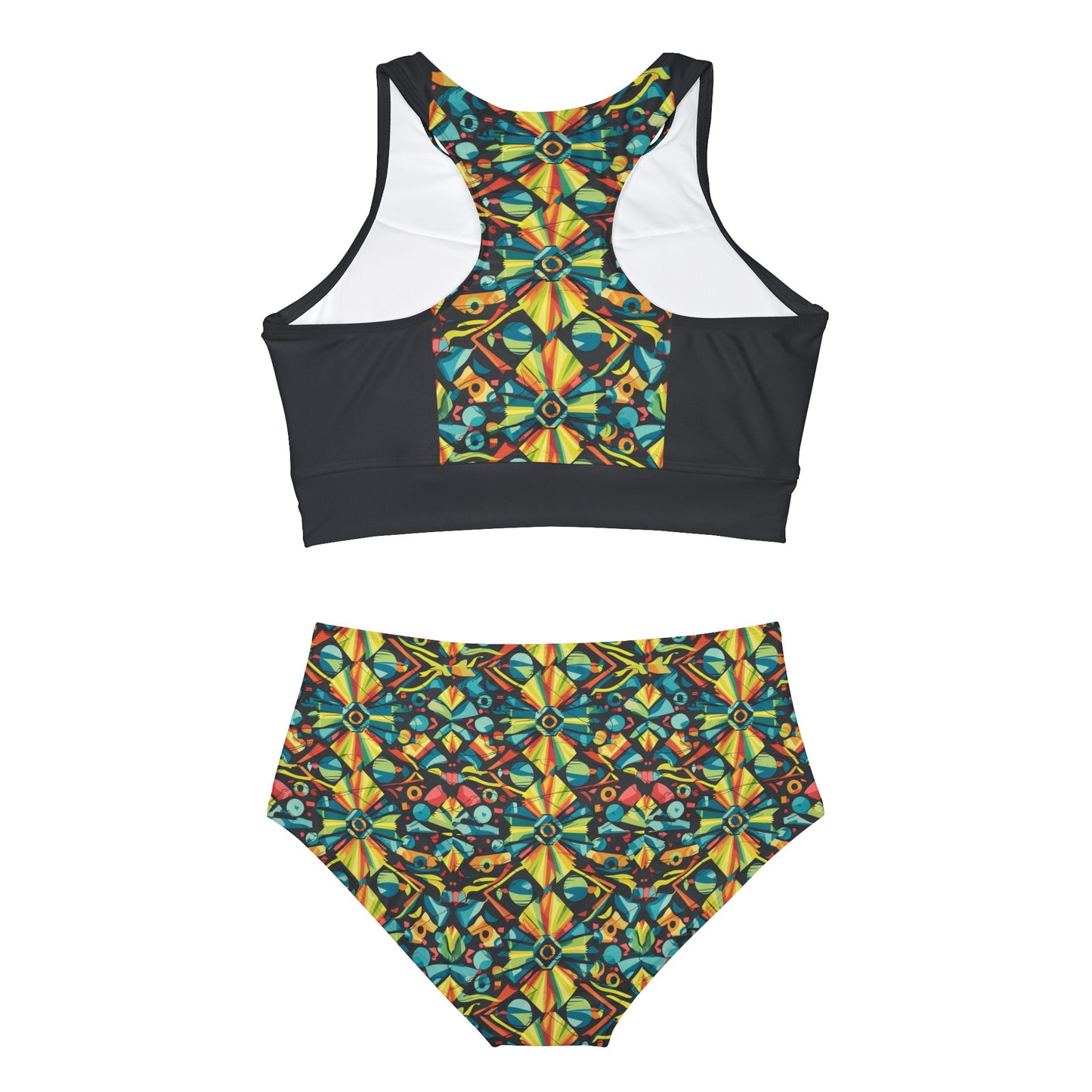 Kaleidoscope Sporty Bikini Set (AOP)