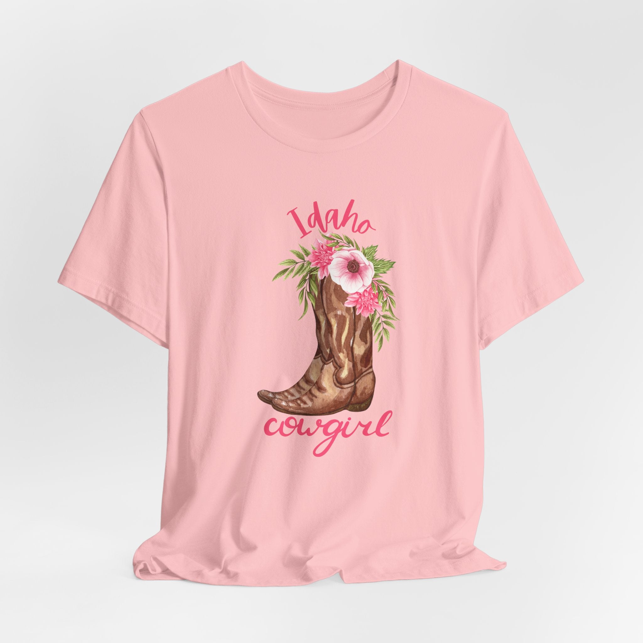 Idaho Cowgirl Graphic Tee | Stylish Unisex Short Sleeve Shirt for Western Lovers