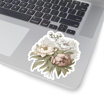 Peony Trio Kiss-Cut Stickers