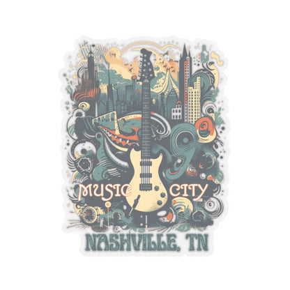 Nashville, Tennessee Music City Kiss-Cut Stickers