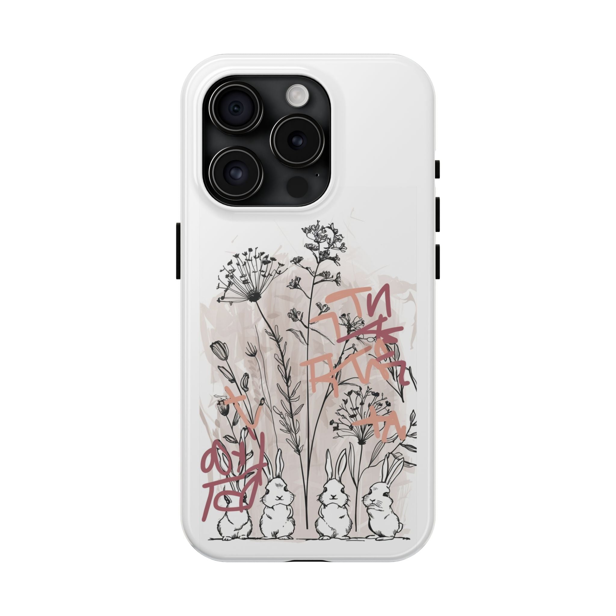 Grafitti Barden Bunnies - Tough Case for iPhone 14, 15, 16 - Spruced Roost