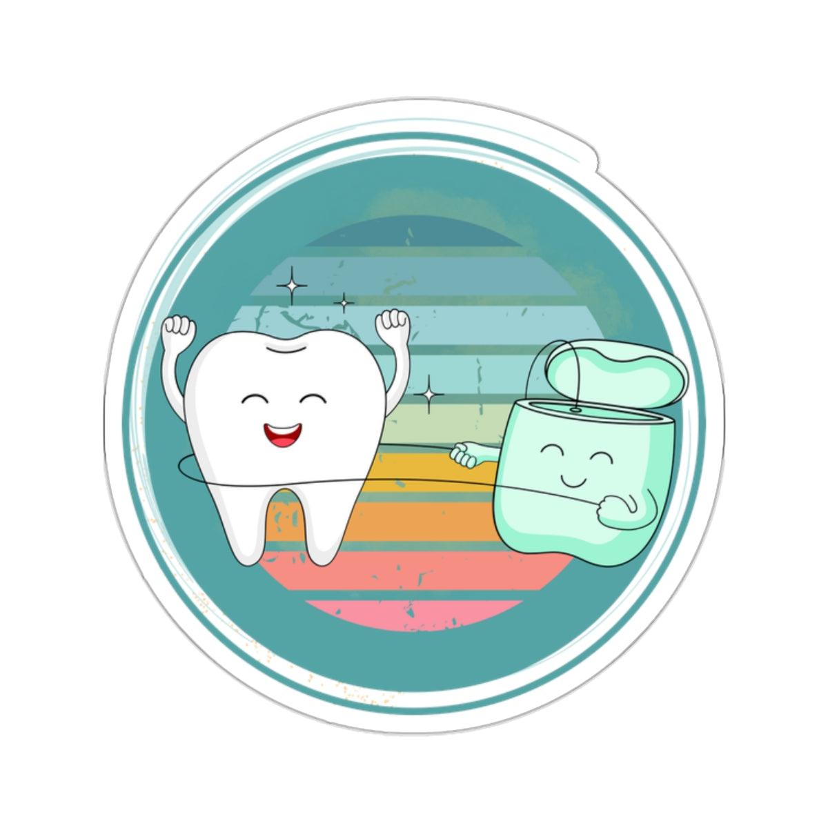 Dental Rodeo Lasso your tooth! Kiss-Cut Stickers