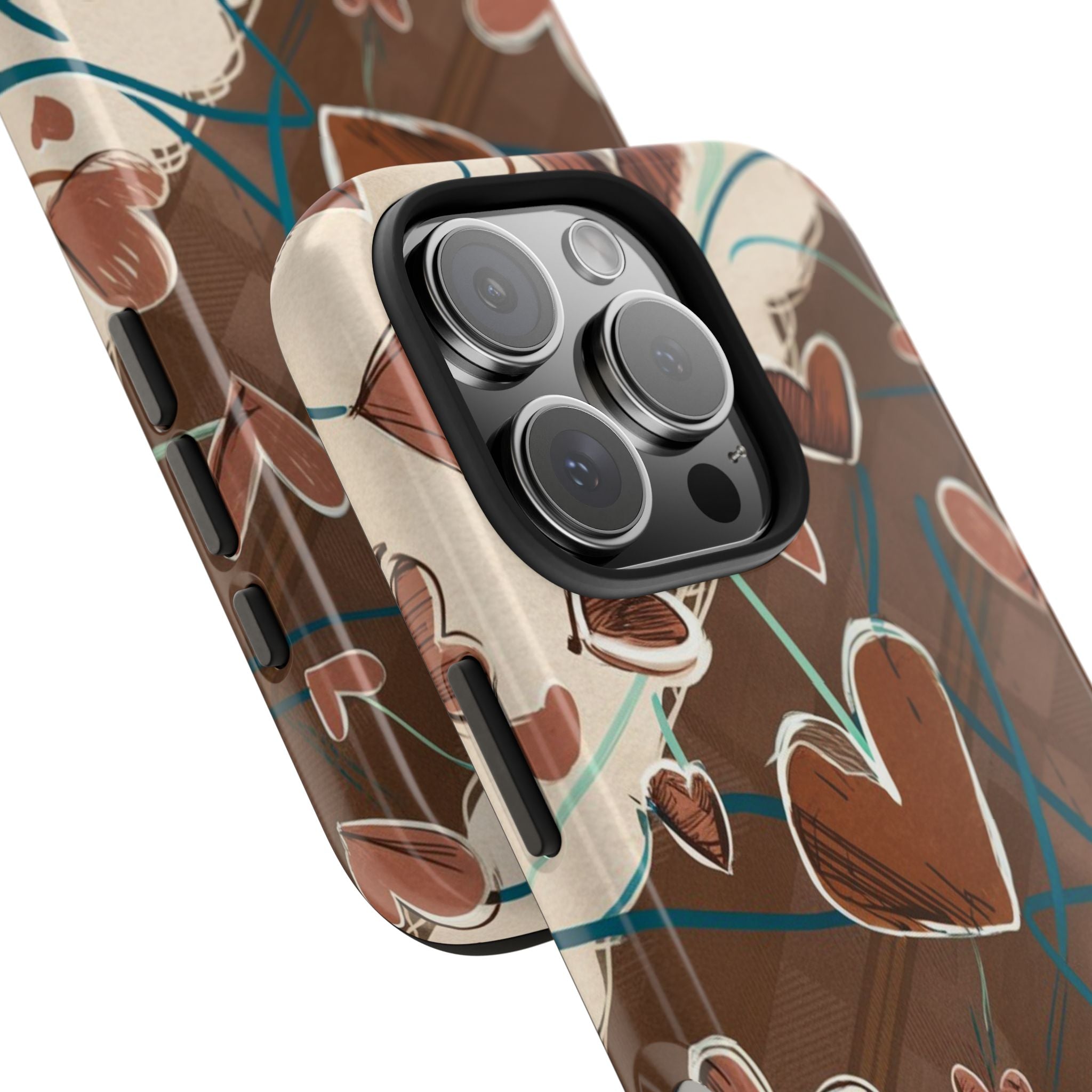 Hearts au Naturel - Tough Case for iPhone 14, 15, 16 - Spruced Roost