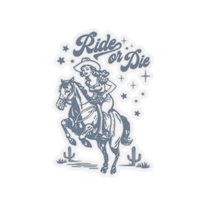 Ride or Die Navy Blue Kiss-Cut Stickers