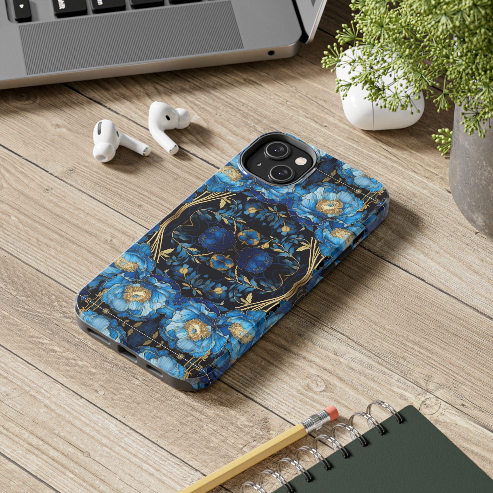 Blue Peony - Tough Case for iPhone 14, 15, 16