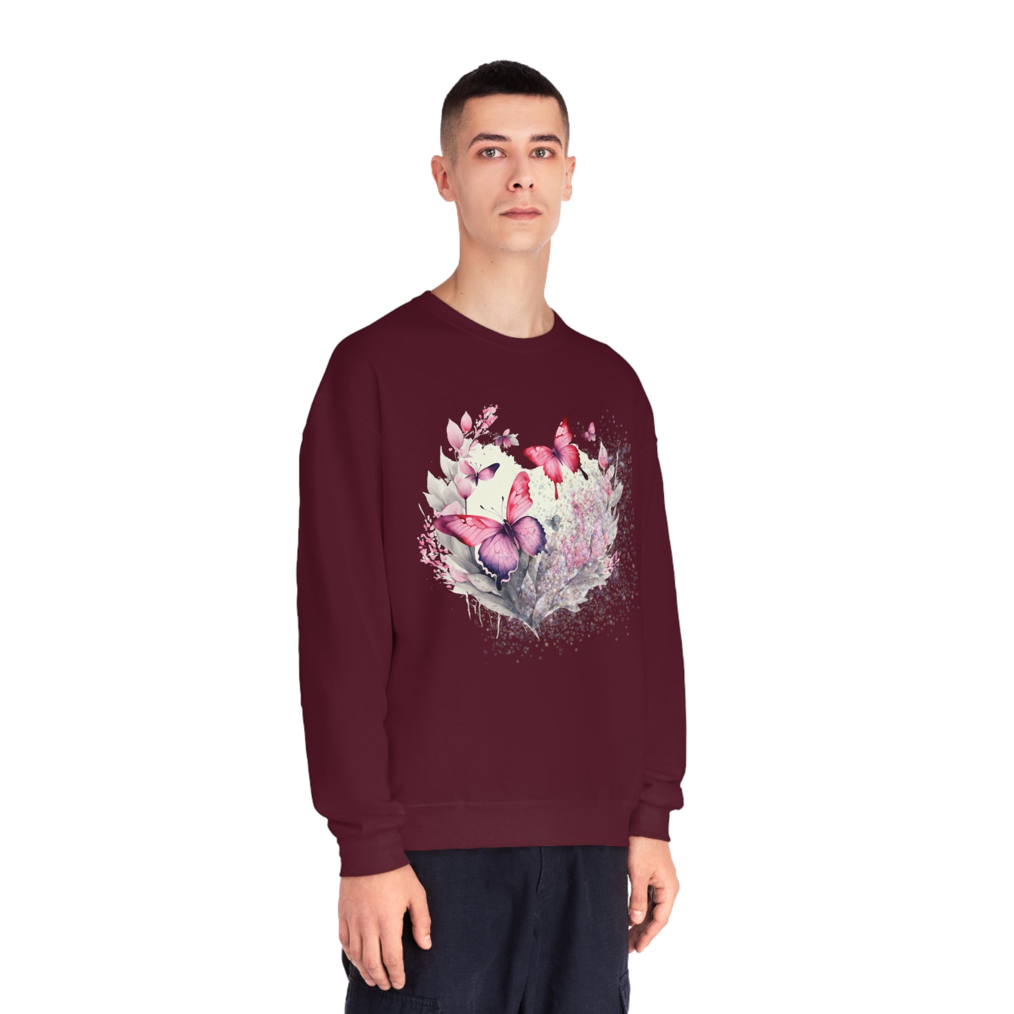 Two Butterflies Unisex NuBlend® Crewneck Sweatshirt - Spruced Roost