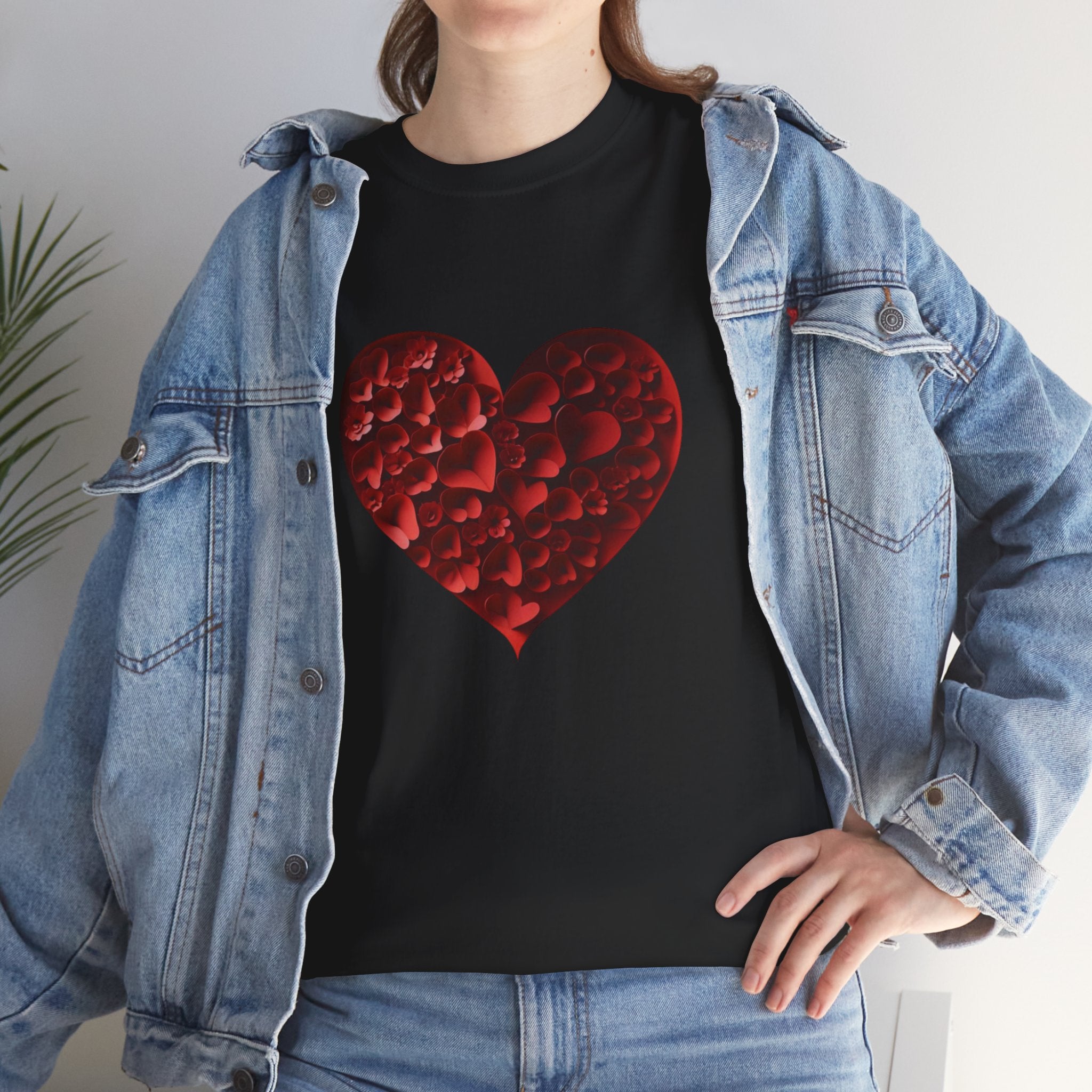 Floral Heart - Unisex Heavy Cotton Tee - Spruced Roost