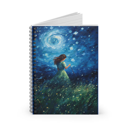 Starry Skies - Spiral Notebook - Ruled Line - Spruced Roost