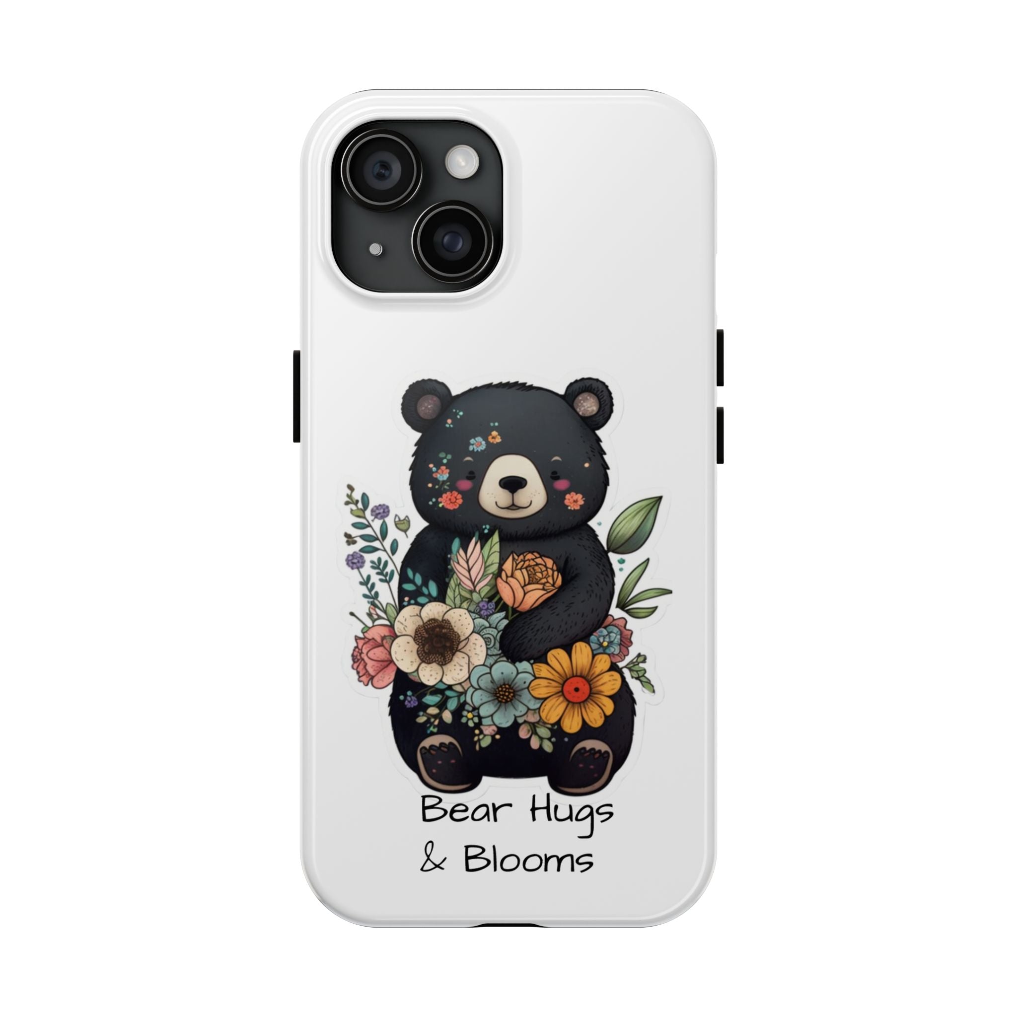 Bear Hugs & Blooms - Tough Case for iPhone 14, 15, 16 - Spruced Roost