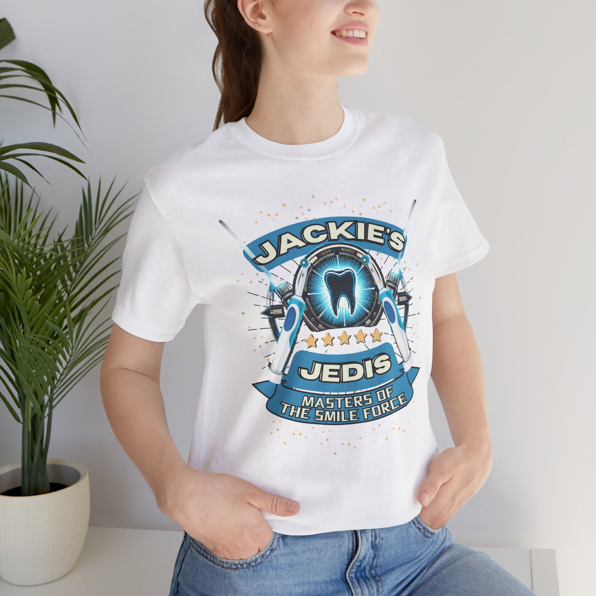 Jackie's Jedis - Masters of the Smile Force Unisex Short Sleeve Tee