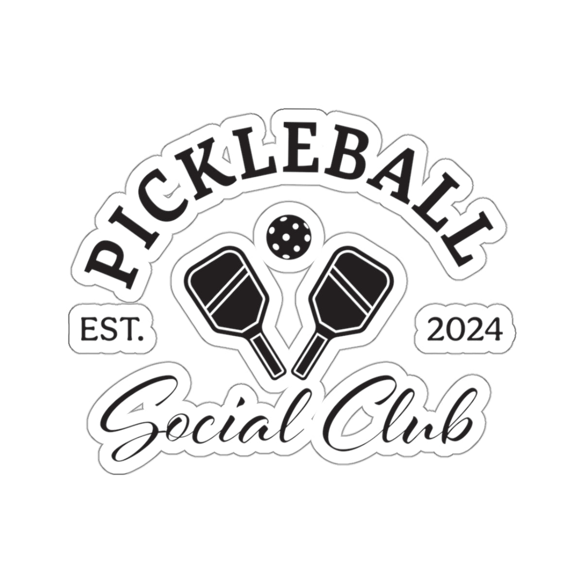 Pickleball Social Club Kiss-Cut Stickers