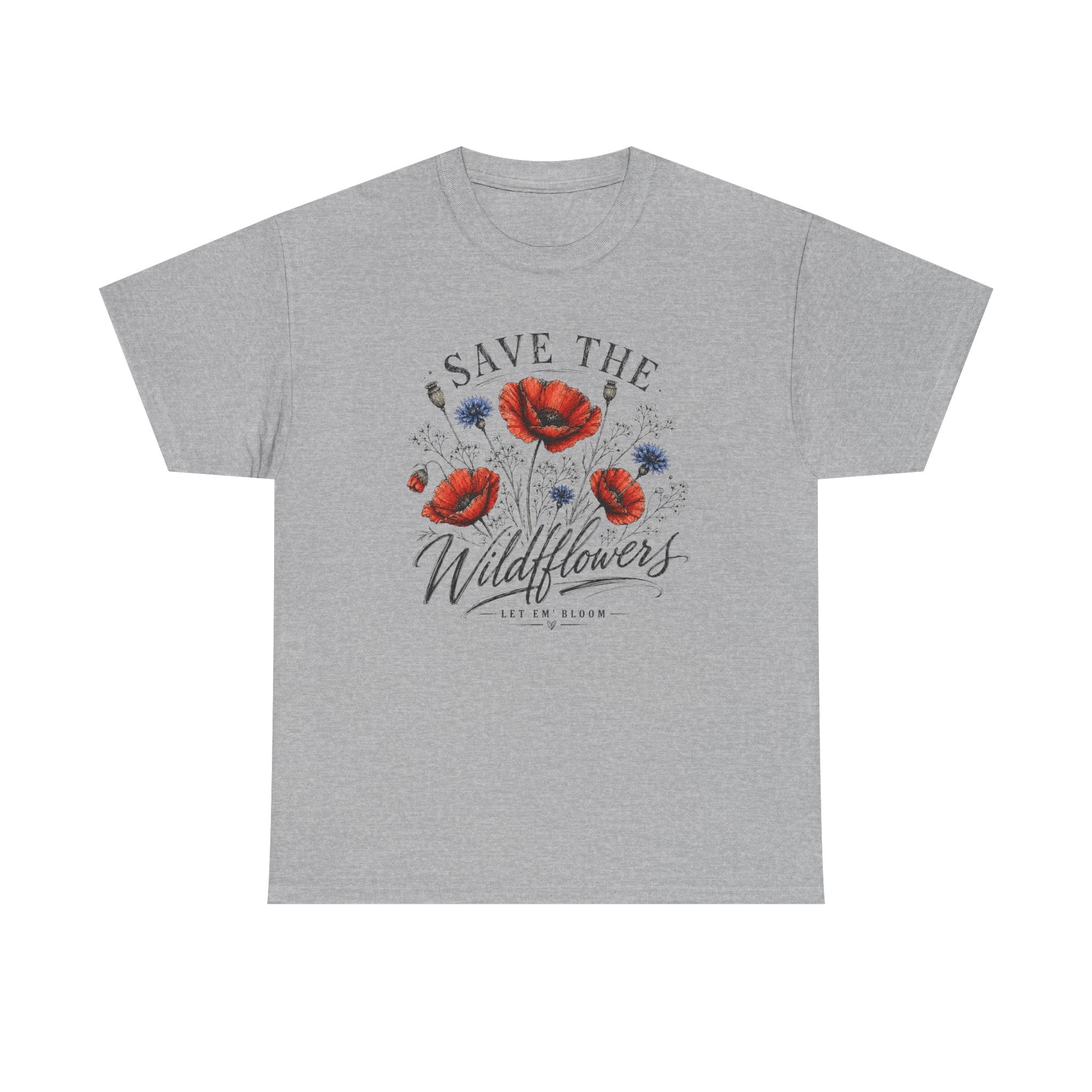 Save The Wildflowers T-Shirt — Poppy Floral Conservation Tee
