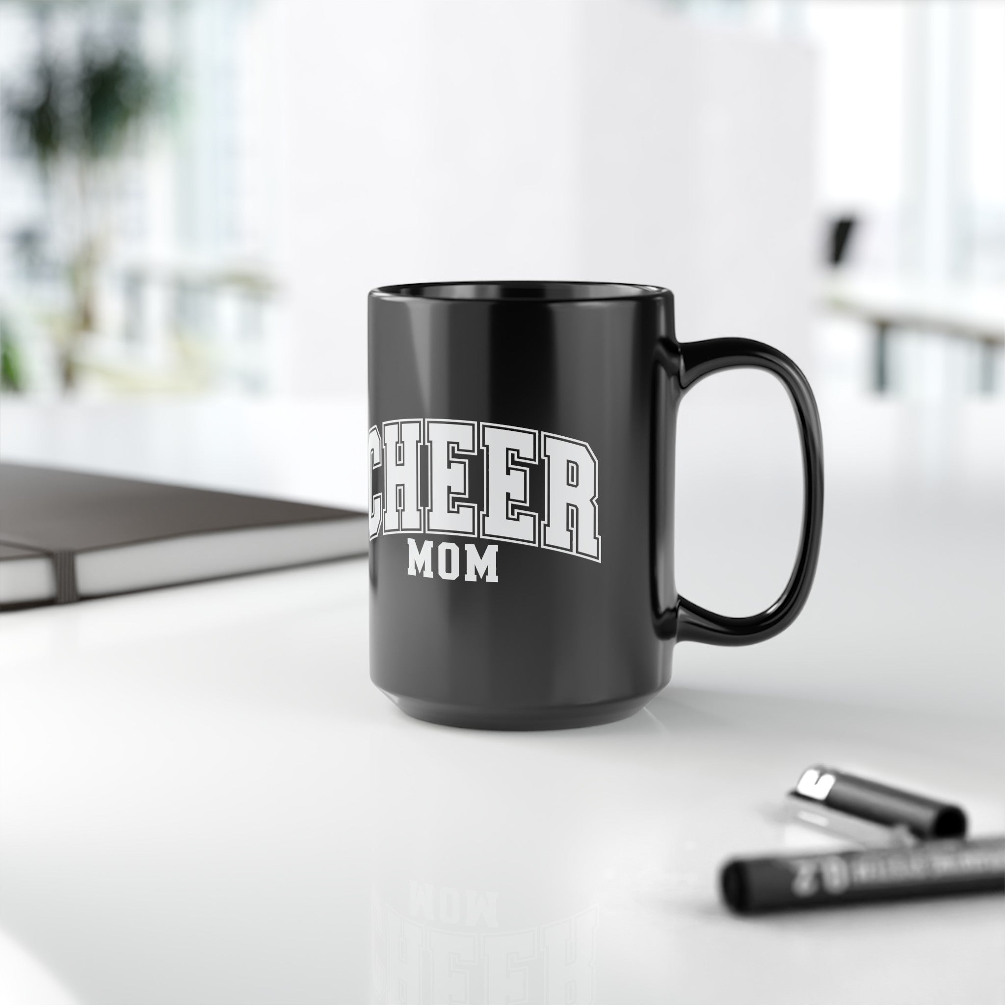 CHEER MOM - Black Mug (11oz, 15oz)