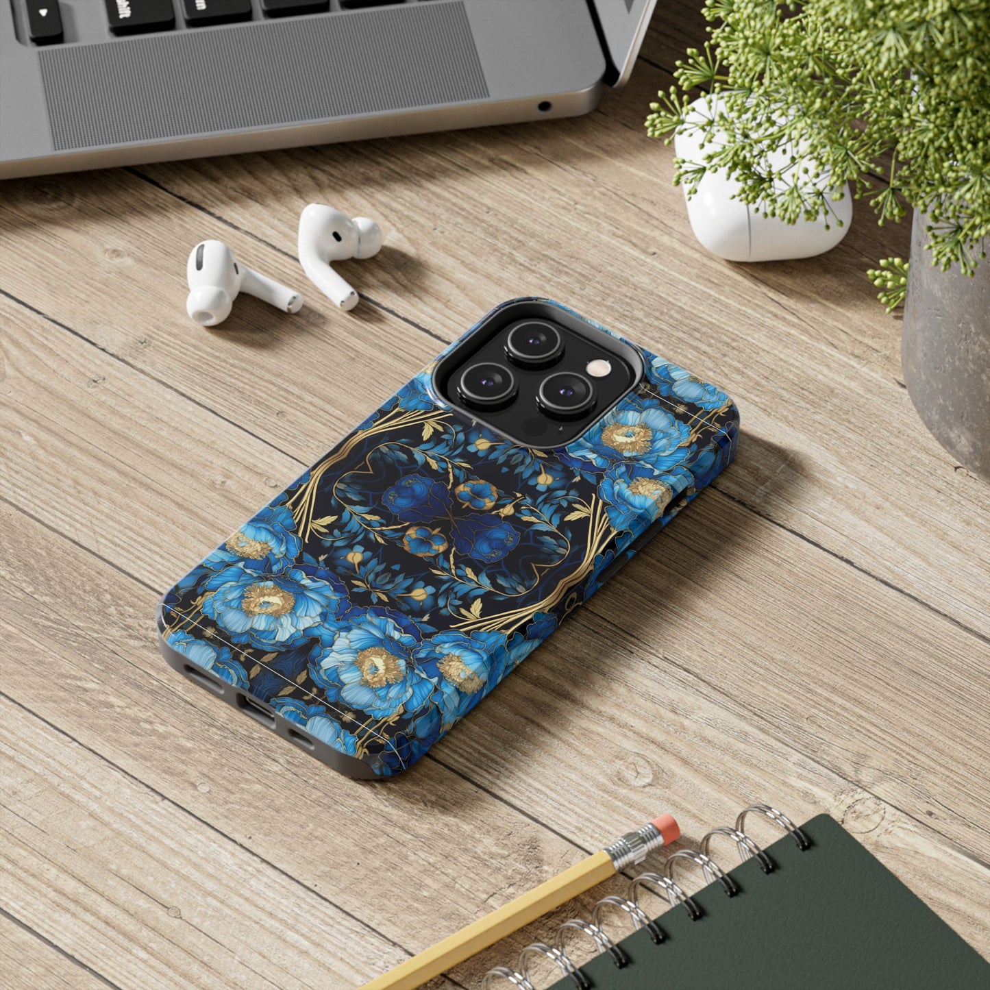 Blue Peony - Tough Case for iPhone 14, 15, 16