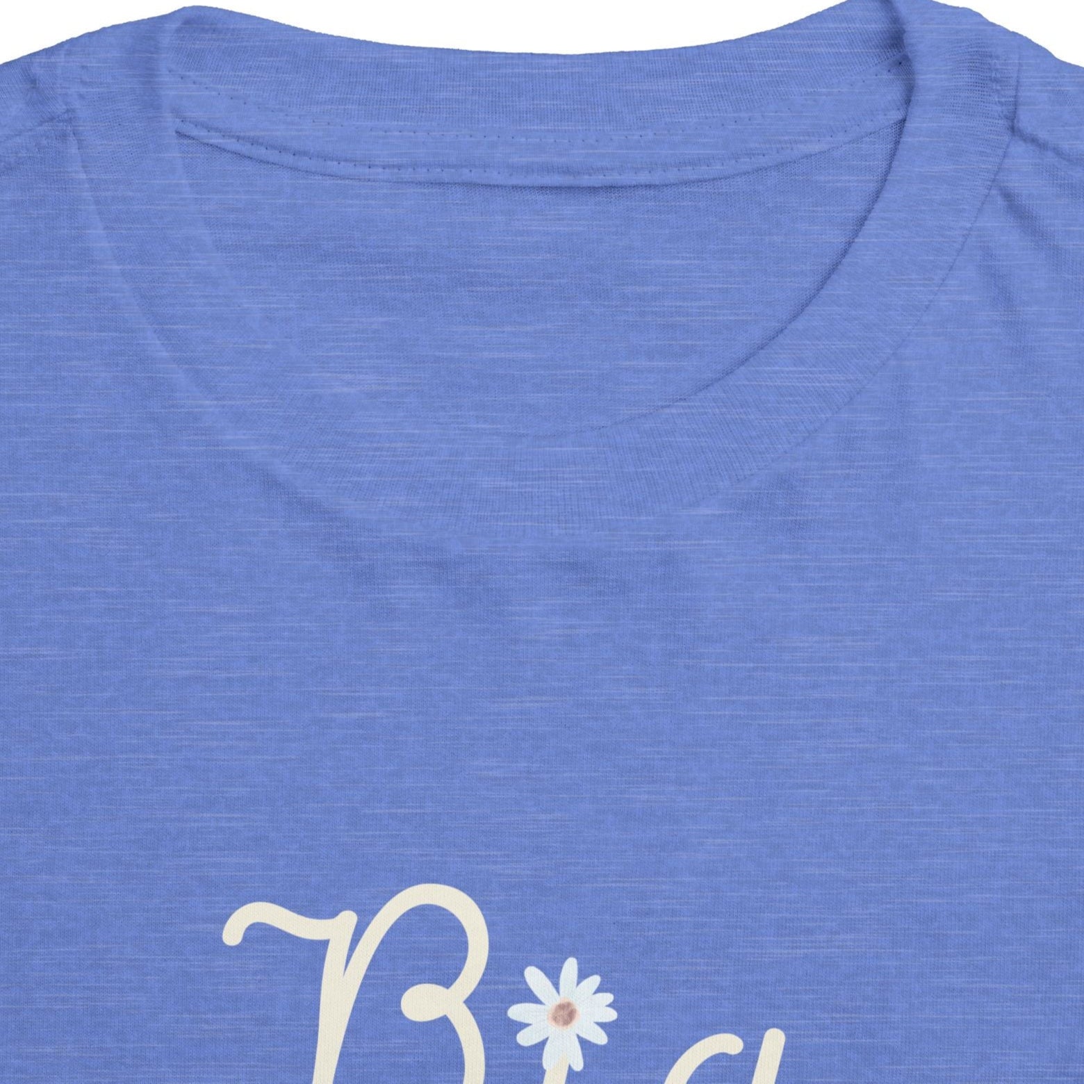 Big Sis Toddler Short Sleeve Tee - Cute Floral Design for Sibling Celebrations
