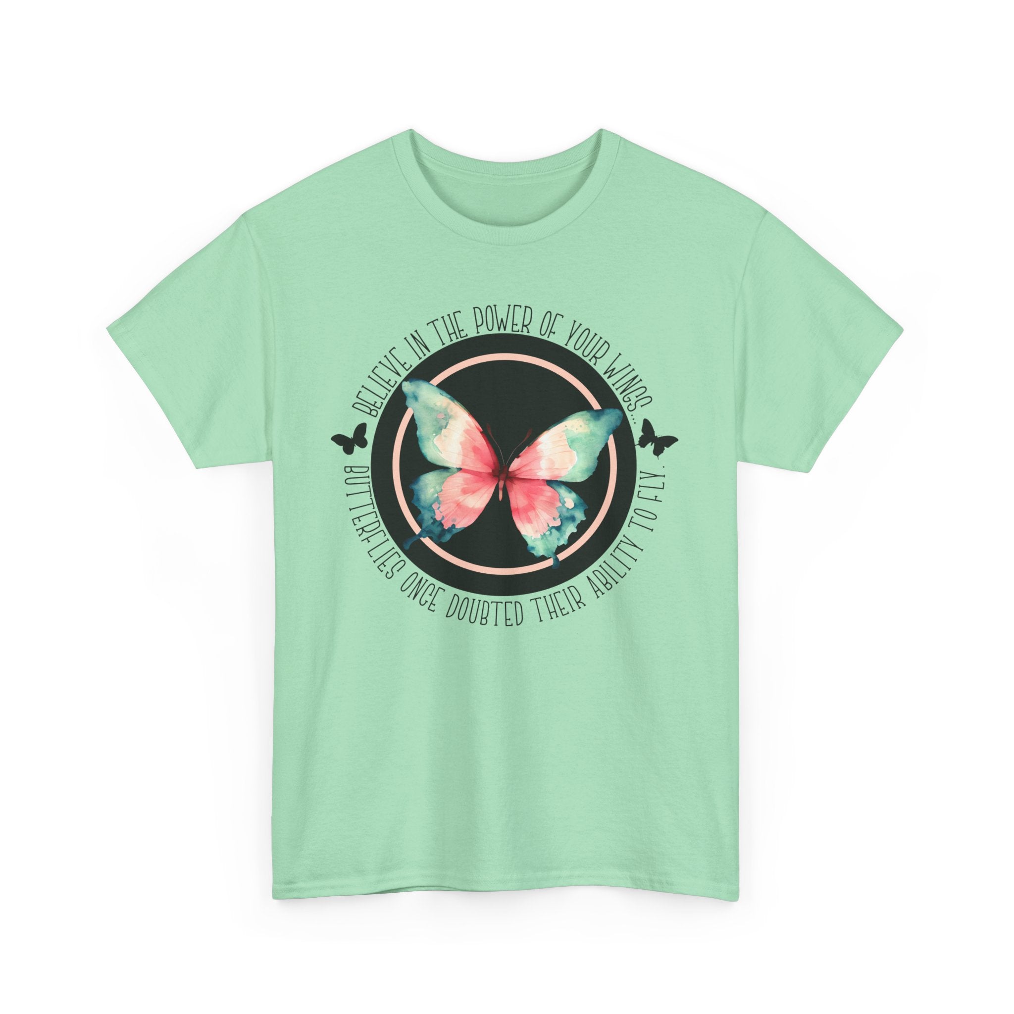 Believe in the Butterfly - Unisex Heavy Cotton Tee - Spruced Roost