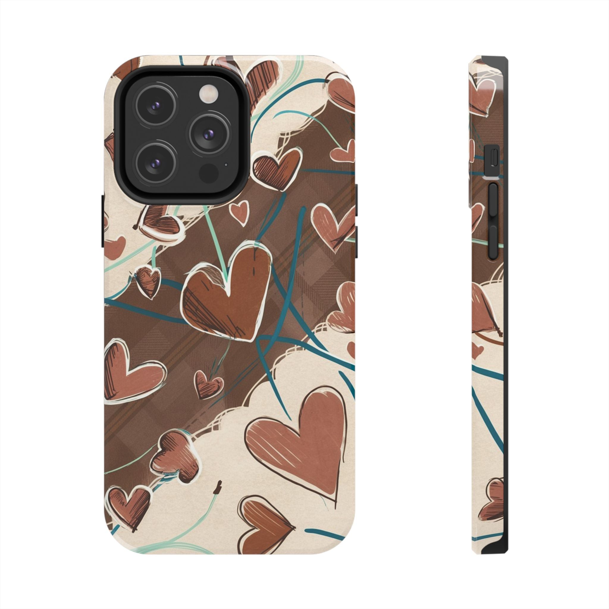 Hearts au Naturel - Tough Case for iPhone 14, 15, 16 - Spruced Roost