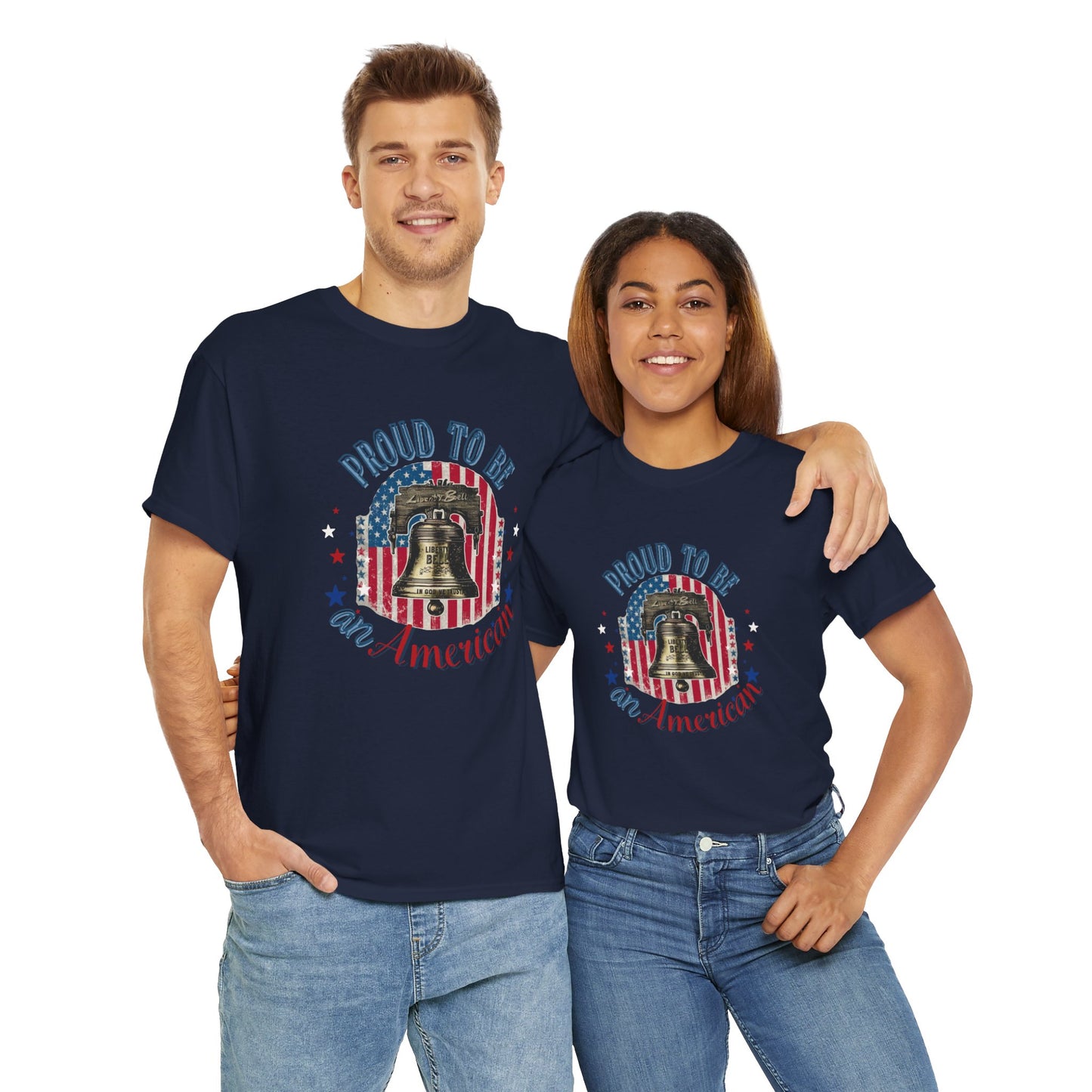 Proud to be an American - Unisex Heavy Cotton Tee