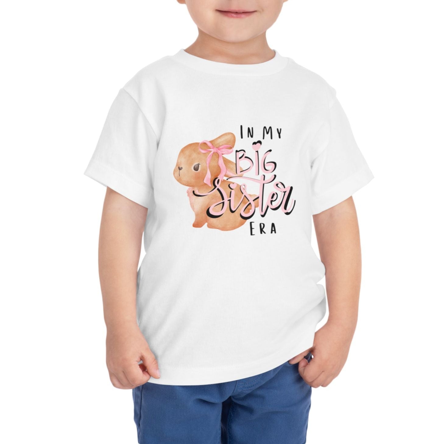 "In my Big Sister Era" - Toddler Tee with Cute Bunny Design