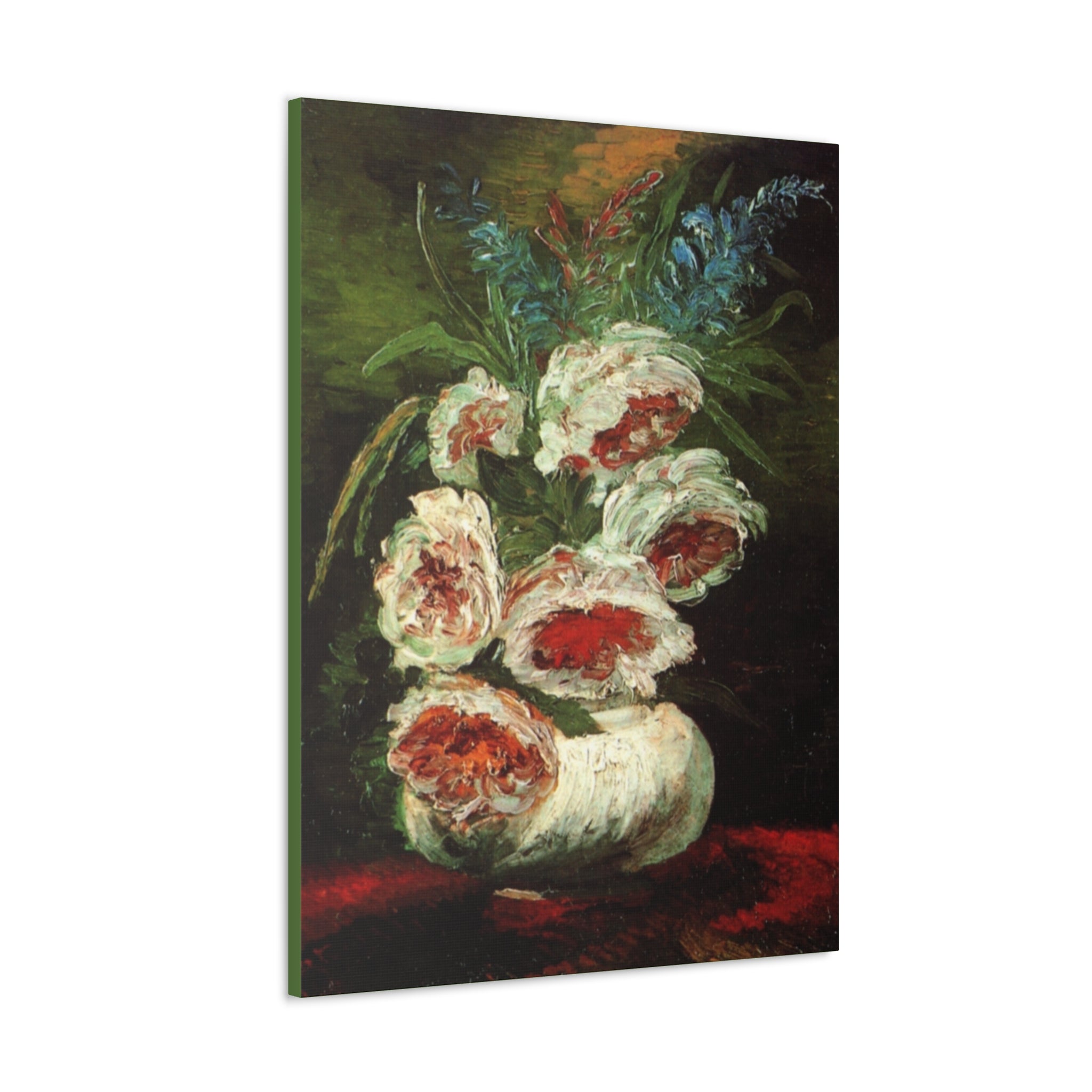 Vase with Peonies - Vincent van Gogh - Canvas Gallery Wraps - Spruced Roost