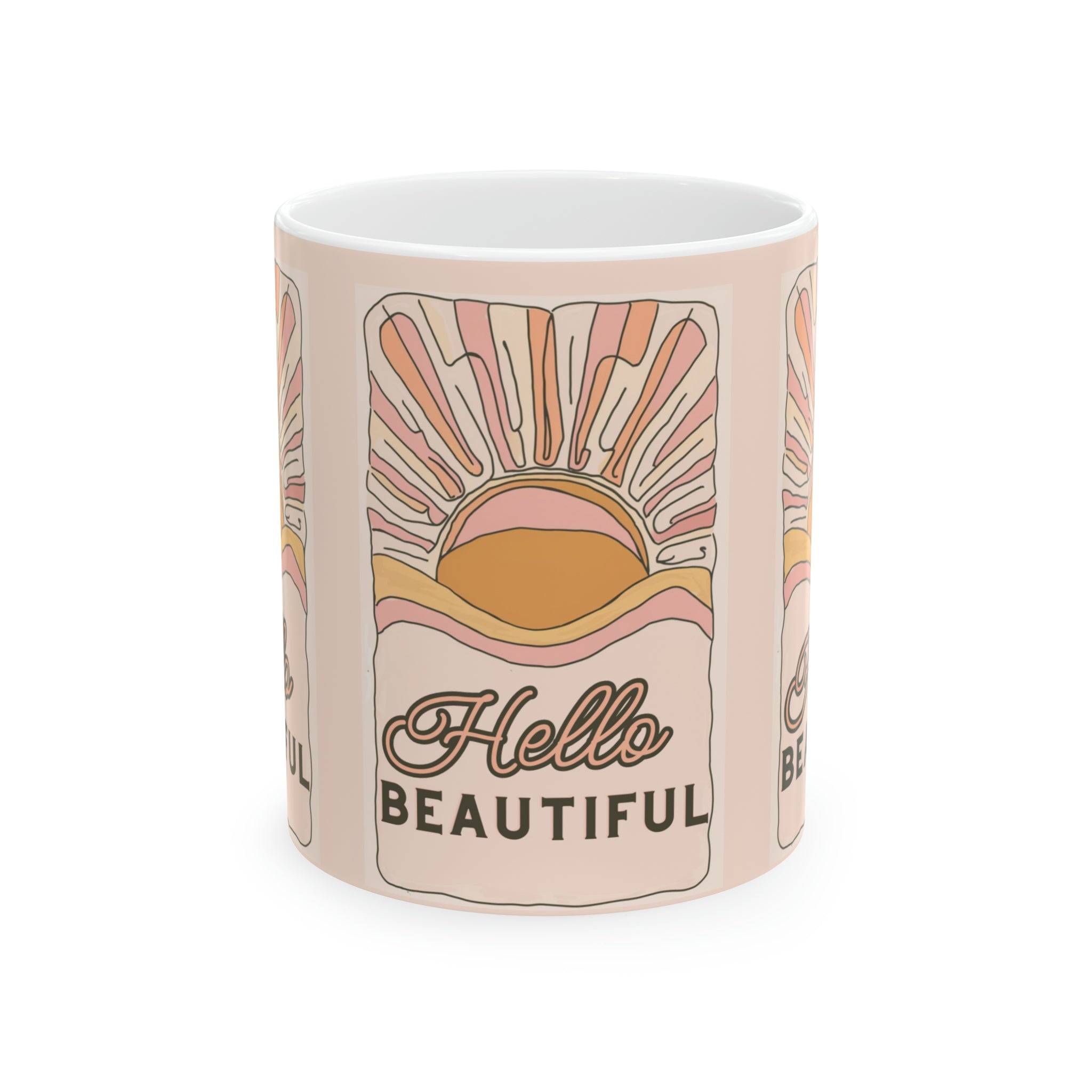 Hello Beautiful - Ceramic Mug, 11oz