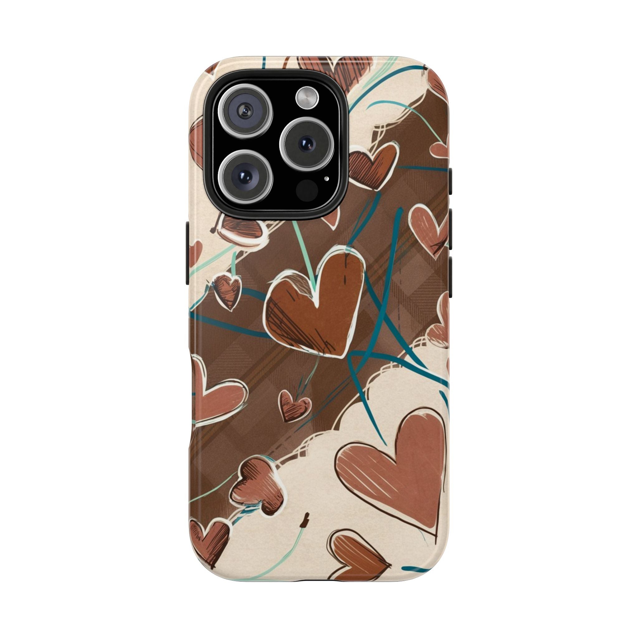 Hearts au Naturel - Tough Case for iPhone 14, 15, 16 - Spruced Roost