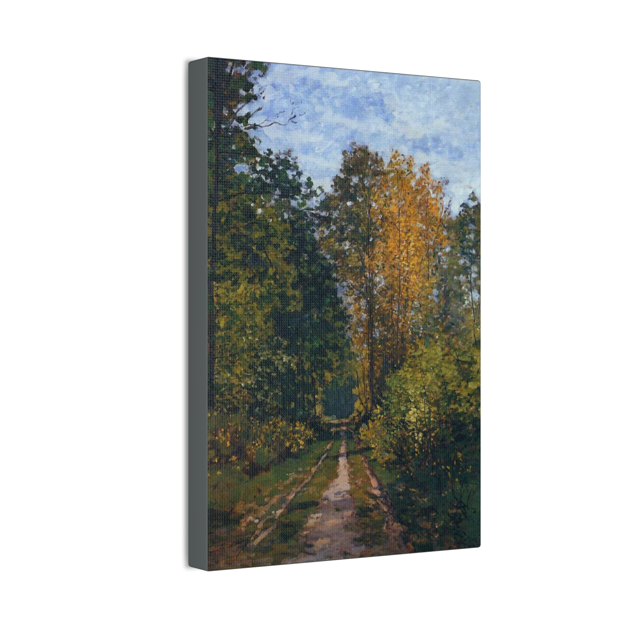 Wooded Path 1865 - Claude Monet - Canvas Stretched, 0.75" - Spruced Roost