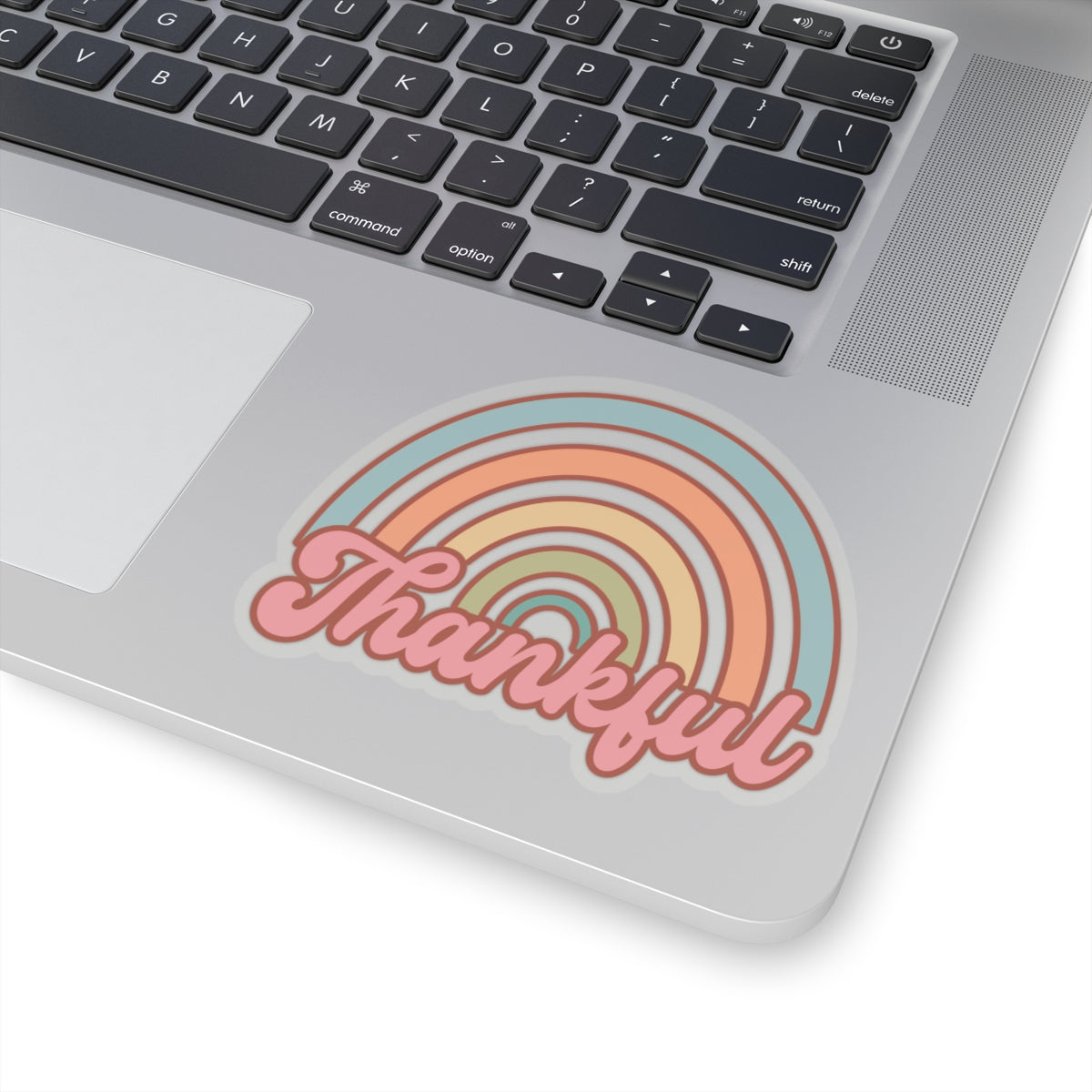 Thankful Rainbow Thanksgiving Kiss-Cut Stickers