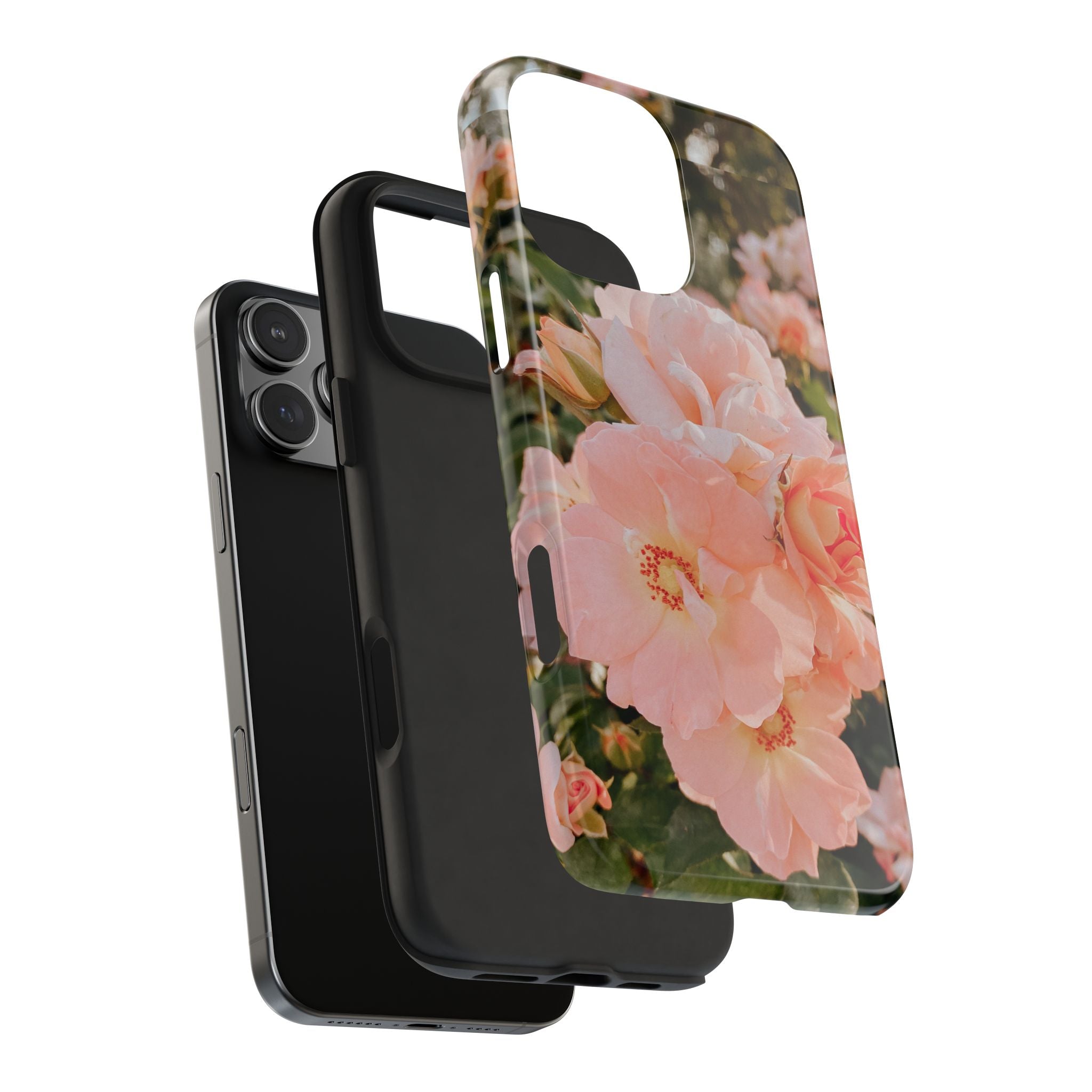 Blush Hollyhocks - Tough Case for iPhone 14, 15, 16