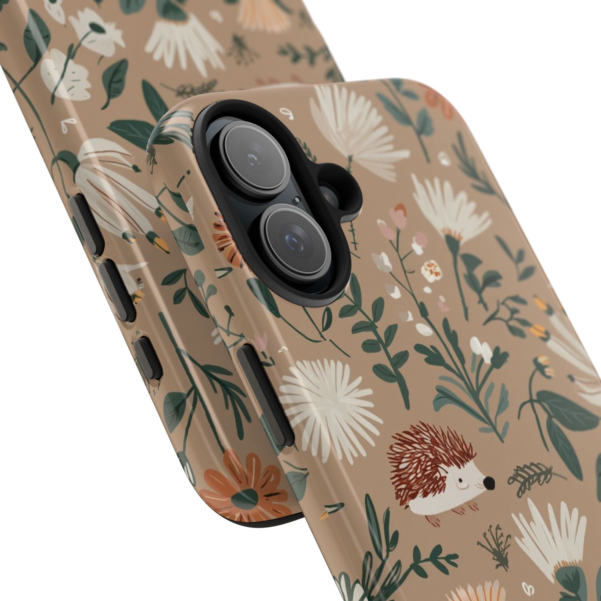 Hedehogs & Daisies - Tough Case for iPhone 14, 15, 16 - Spruced Roost