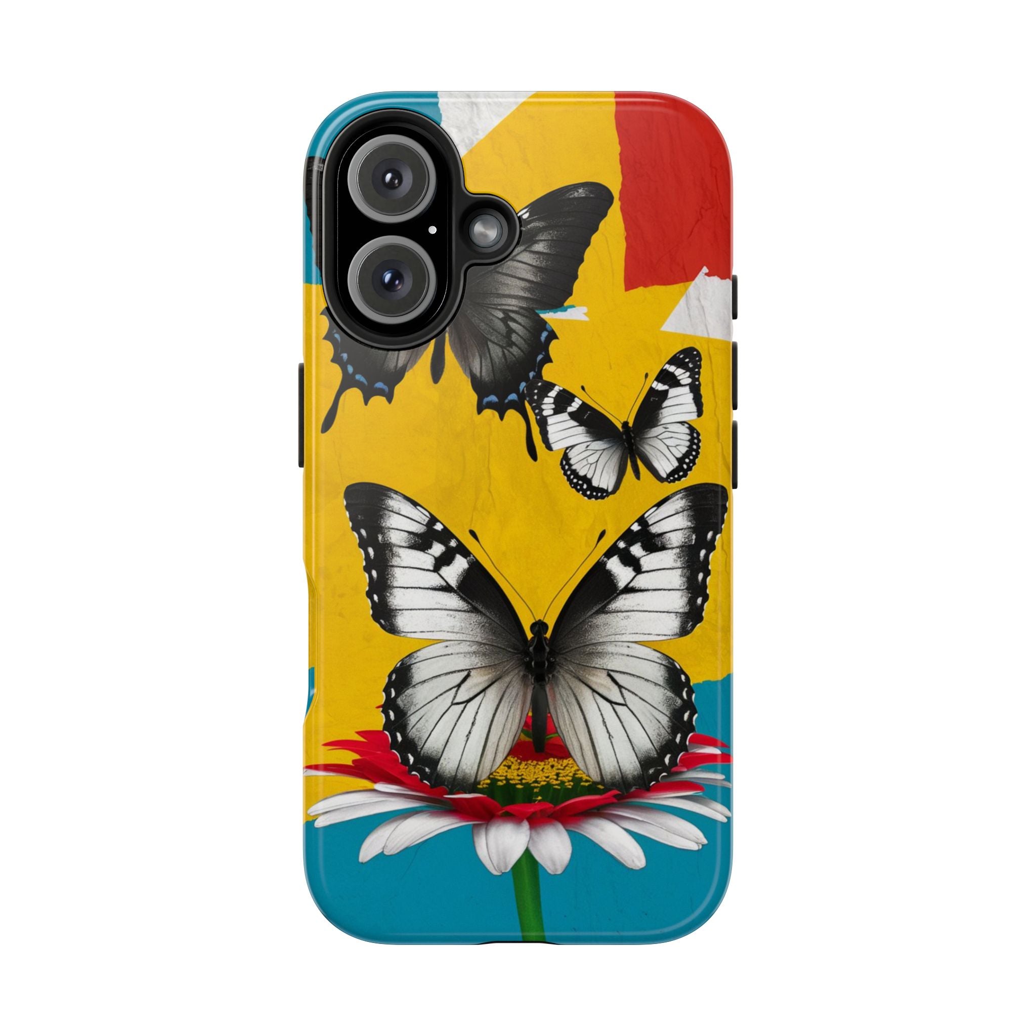 Abstract Gerber and Butterfly -  Tough Case for iPhone 14, 15, 16 - Spruced Roost