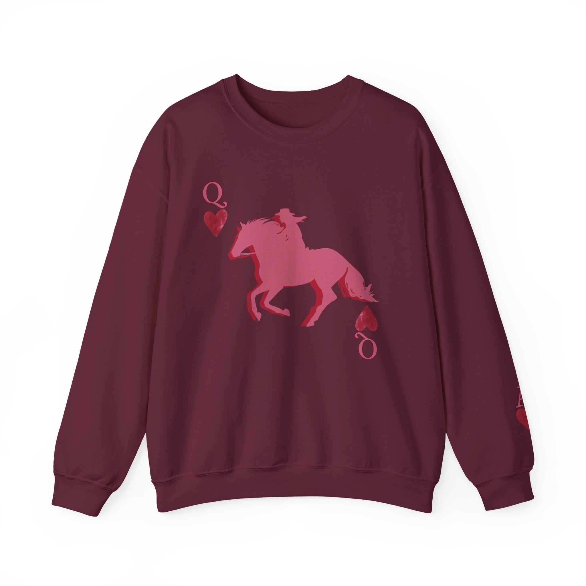 Queen of Hearts  - Ace up your sleeve - Cowgirl Queen rewneck Sweatshirt — - Spruced Roost