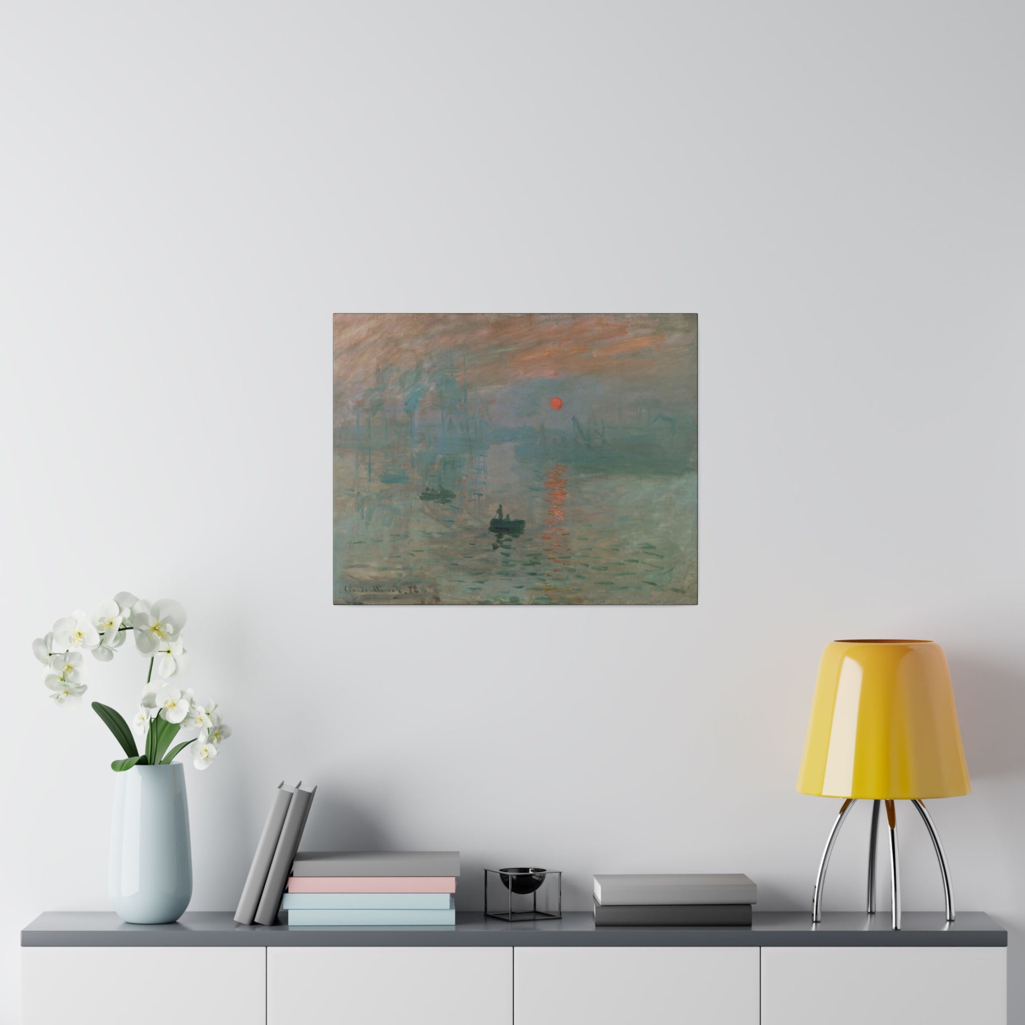 Impression Sunrise - Claude Monet - Matte Canvas, Stretched, 0.75" - Spruced Roost