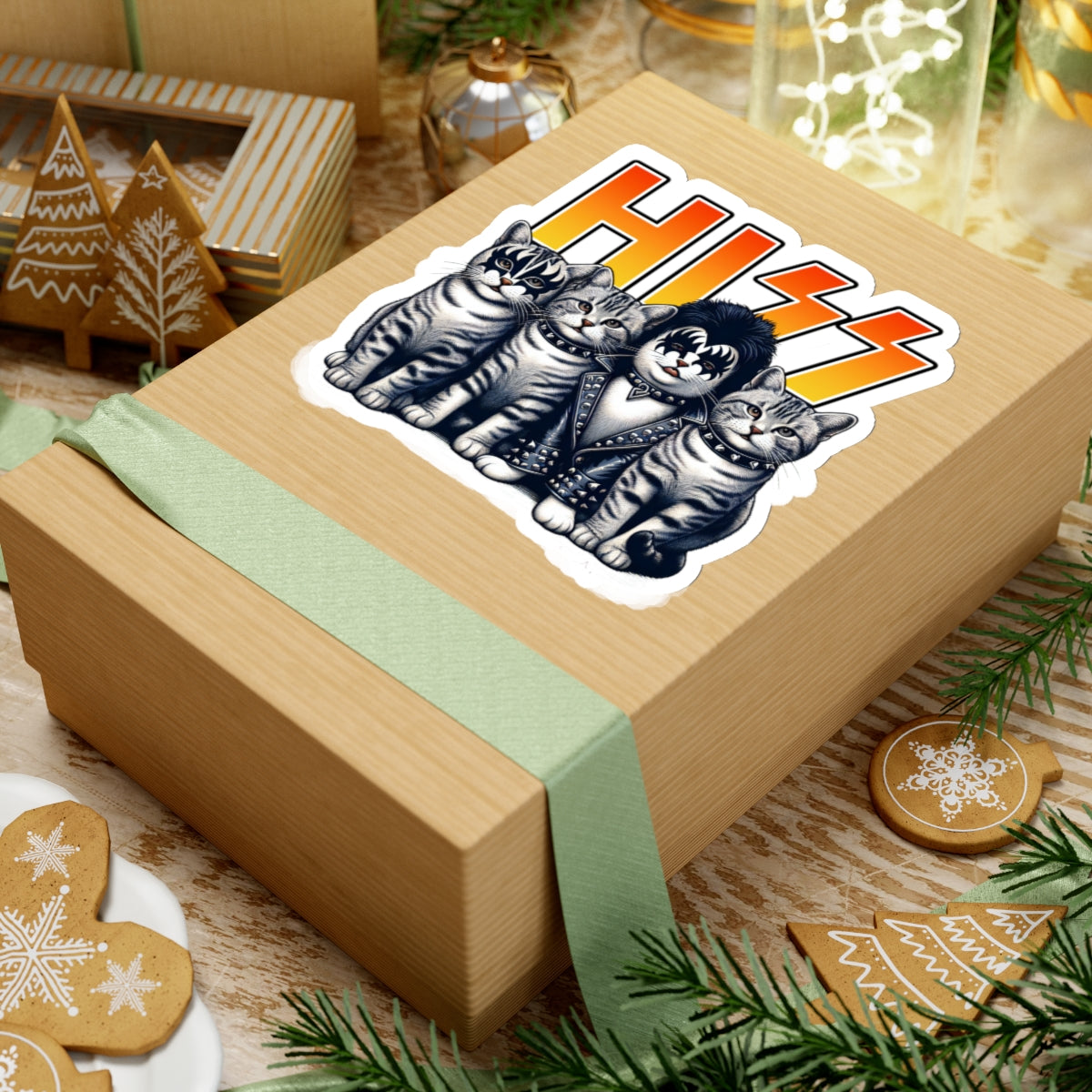 HISS the Kitties Rock Band - Kiss-Cut Stickers