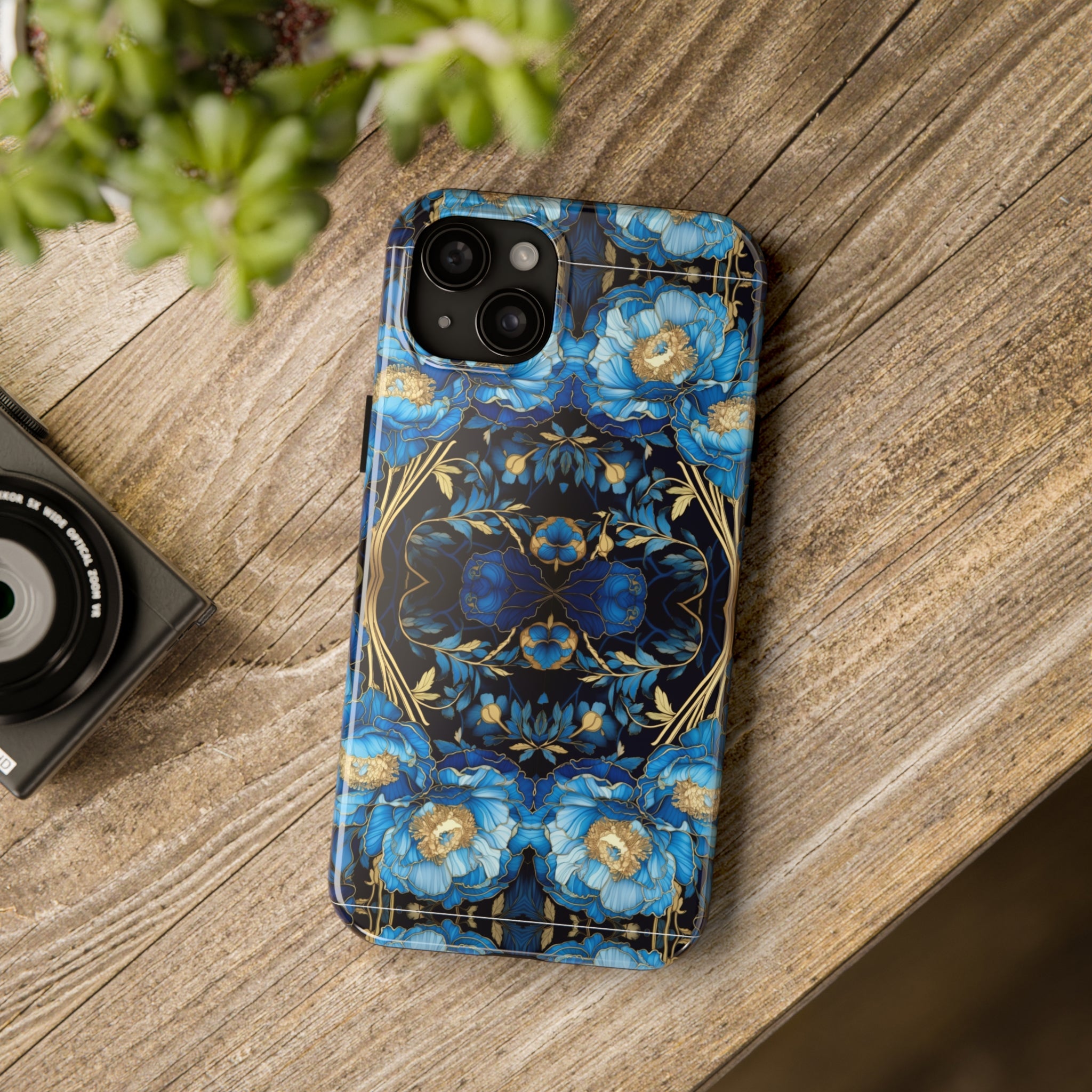 Blue Peony - iPhone Tough Cases