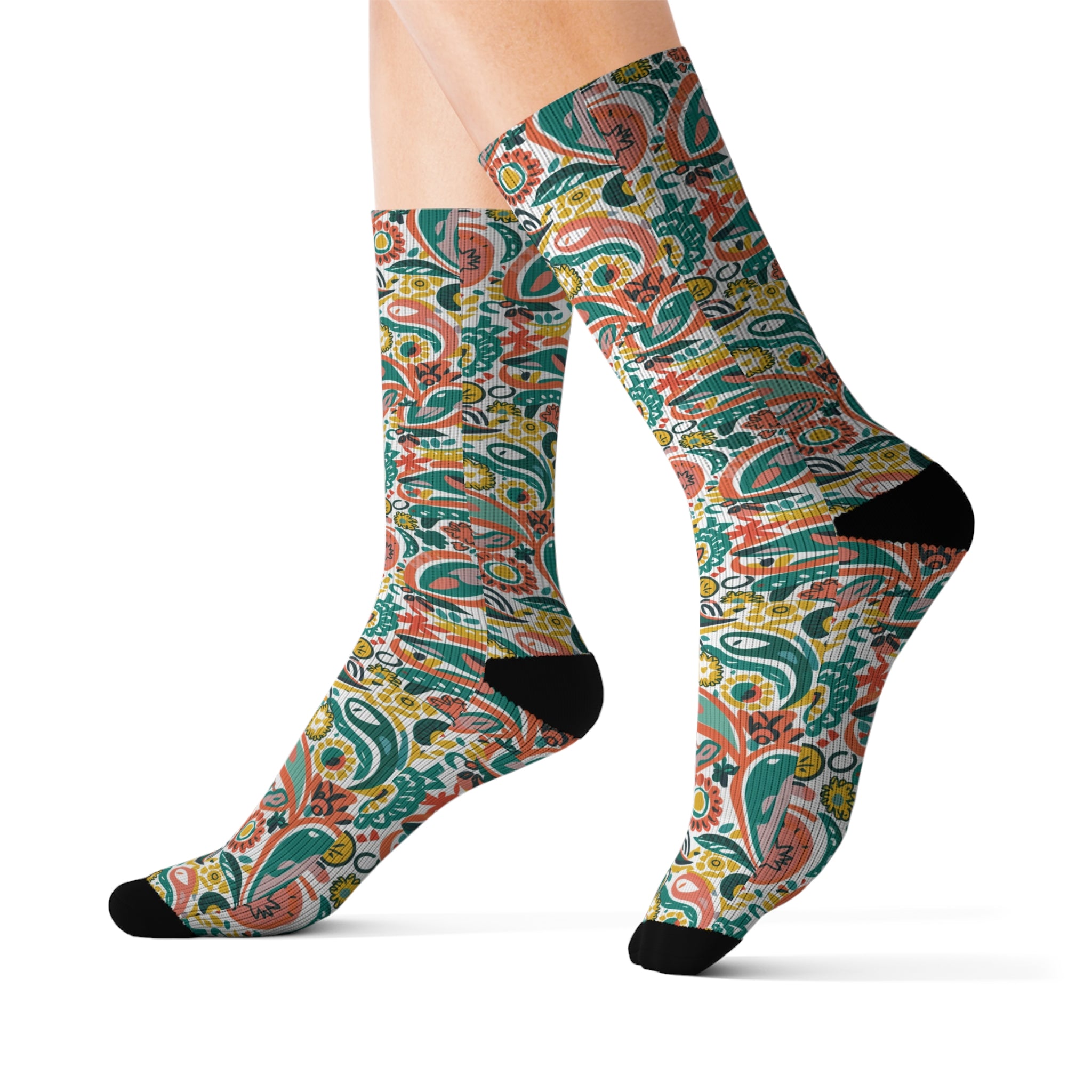 Paisley Persimmon - Women's socks Sublimation Socks