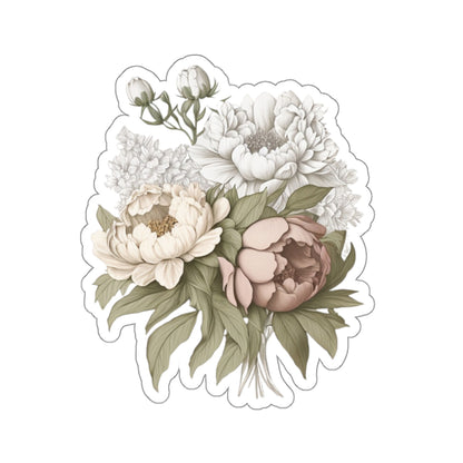 Peony Trio Kiss-Cut Stickers