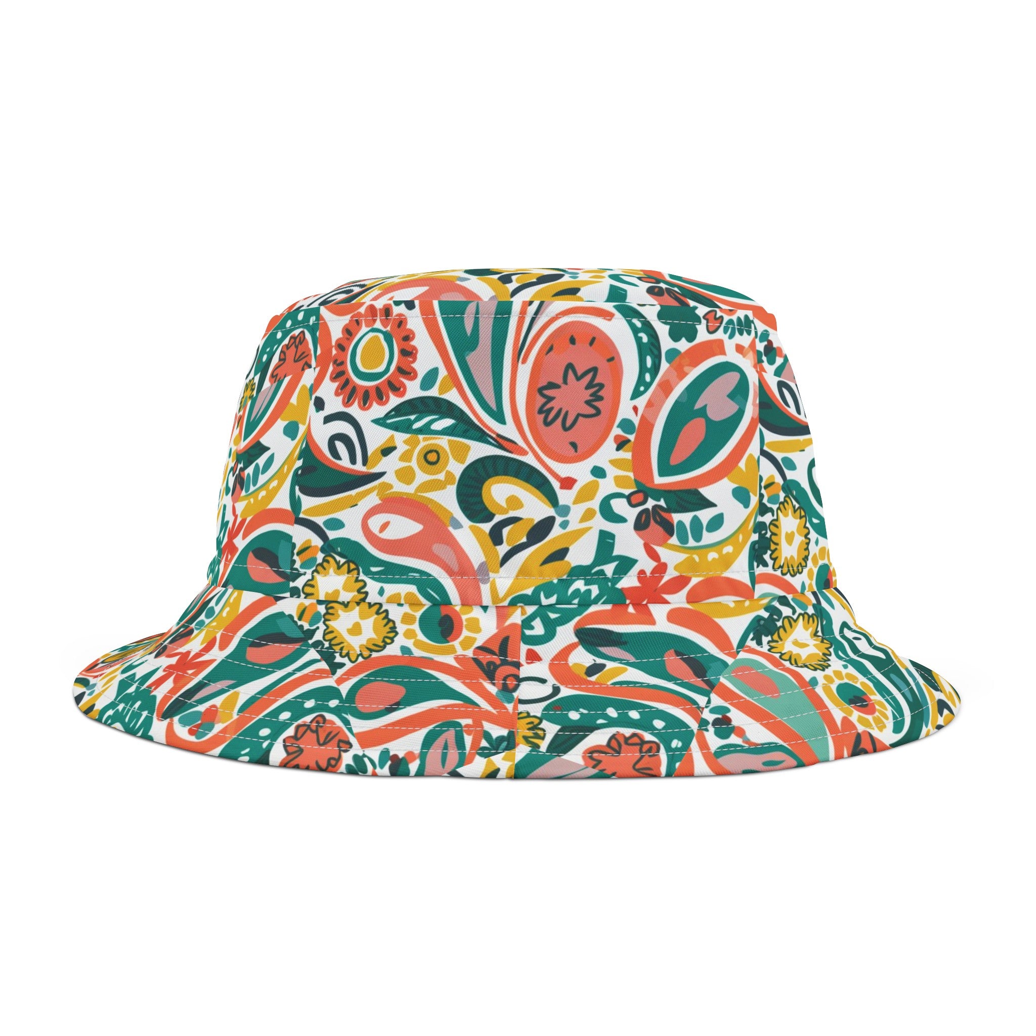 Paisley Persimmon Bucket Hat (AOP)